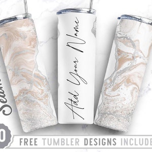 Bundle 20oz Skinny Tumbler Design Sublimation Template Marble, Marble Png, Ajoutez votre propre texte, Wrap Sublimation Straight&Tapered Tumbler, Png