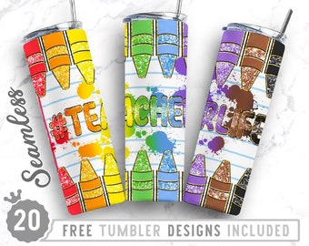 Teacher Life 20oz Skinny Tumbler Wrap Design PNG, Teacher Appreciation, Pencil Sublimation, Glitter, Straight&Tapered Tumbler Design, Png