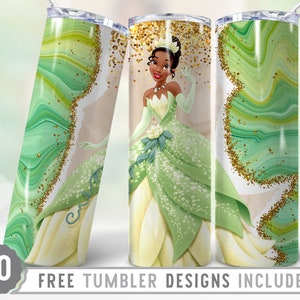 20oz Birthday Skinny Tumbler Wrap Png, Cartoon Character, Princess Tumbler Png, Anime,Love, Png,Straight &Tapered Tumbler Png Design