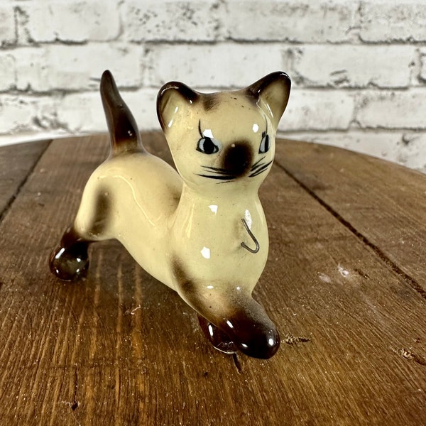 Vintage Ceramic Prancing Cat Figurine