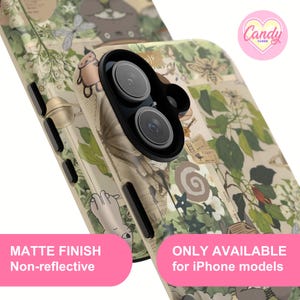Funda para móvil con collage de inspiración japonesa, estilo Ghibli, resistente, con diseño de Totoro, ideal para iPhone 11, 15, 16 Plus, Pro Max, Galaxy S25 y Pixel 8/9. imagen 5