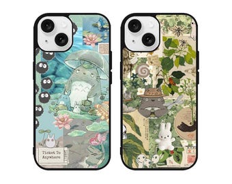 Ghibli Phone Case Collage Aesthetic Japanese Moodboard Cover Totoro Anime Lover Gift for iPhone 16 13 11 Pro Samsung Galaxy S25 24 Pixel 8 9