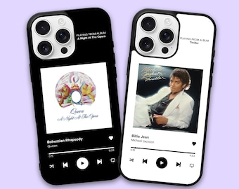 Custom Music Player Phone Case Custom Music Plaque Phone Case Lyrics Song Custom Lyrics Case for iPhone 16 Pro Max Galaxy S24 Google Pixel 6