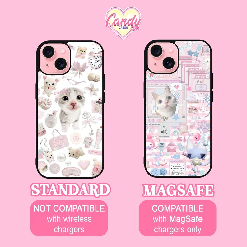 Cute Phone Case Kawaii Coquette Cats Aesthetic Japanese Cute Cats Gift Girly Cover for iPhone 16 13 11 Pro Samsung Galaxy S25 24 Pixel 8 9 image 3