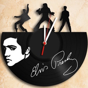 King of Rock n Roll Music Wall Clock Vinyl Record Clock Handmade