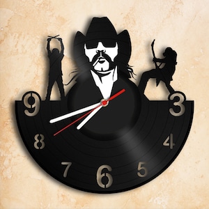 Heavy Metal Band Lemi Wanduhr Schallplattenuhr Handgemacht