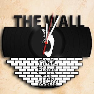 Rock Band The Wall  Music Wall Clock Vinyl Record Clock Handmade Floyd