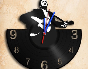 Johnny Cash  Wall Clock Vinyl Record Clock Best Gift Handmade