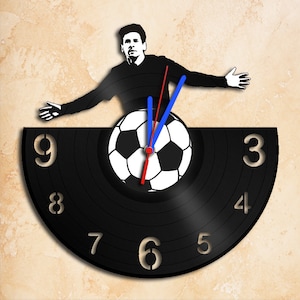サッカーアルゼンチン選手ビニールレコード時計最高のギフト手作り