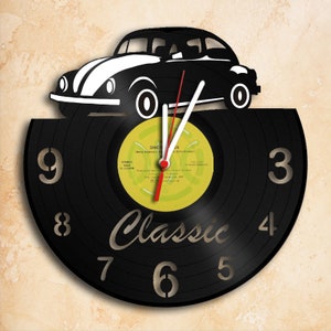 Classic Car Theme Wanduhr Schallplattenuhr Bestes Geschenk Handmade