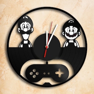 Electronic Game Theme Vinyl Record Clock Best Gift Handmade