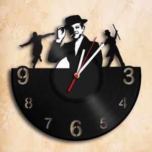 Fred Astaire Wanduhr Schallplattenuhr Handgemacht