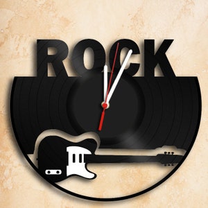 Rock Gitarre Wanduhr Schallplatte Uhr Bestes Geschenk Handmade