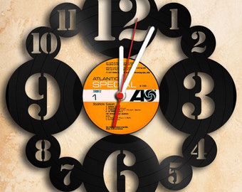Modern Wall Clock Vinyl Record Clock Handmade