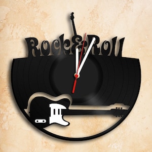 Rock n Roll Wanduhr Schallplatte Uhr Bestes Geschenk Handmade