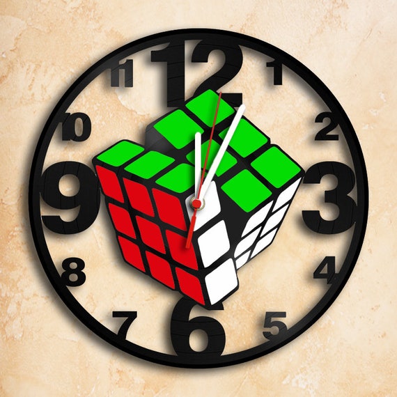 Rubik's Cube Wall Clock Vinyl Record Clock Handmade - Etsy