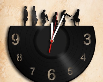 Silly Walk Wall Clock Vinyl Record Clock Handmade