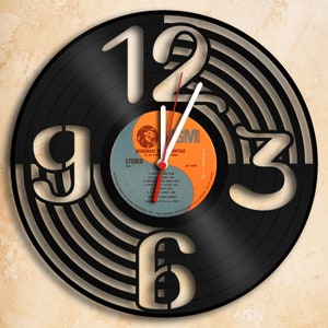 Modern Wall Clock Vinyl Record Clock Handmade