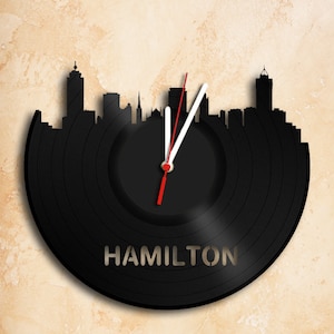 Kilimando Skyline Schallplattenuhr Handgemacht