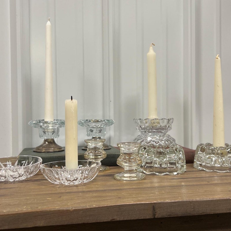 Vintage Glass Candle Holder Etsy — free download