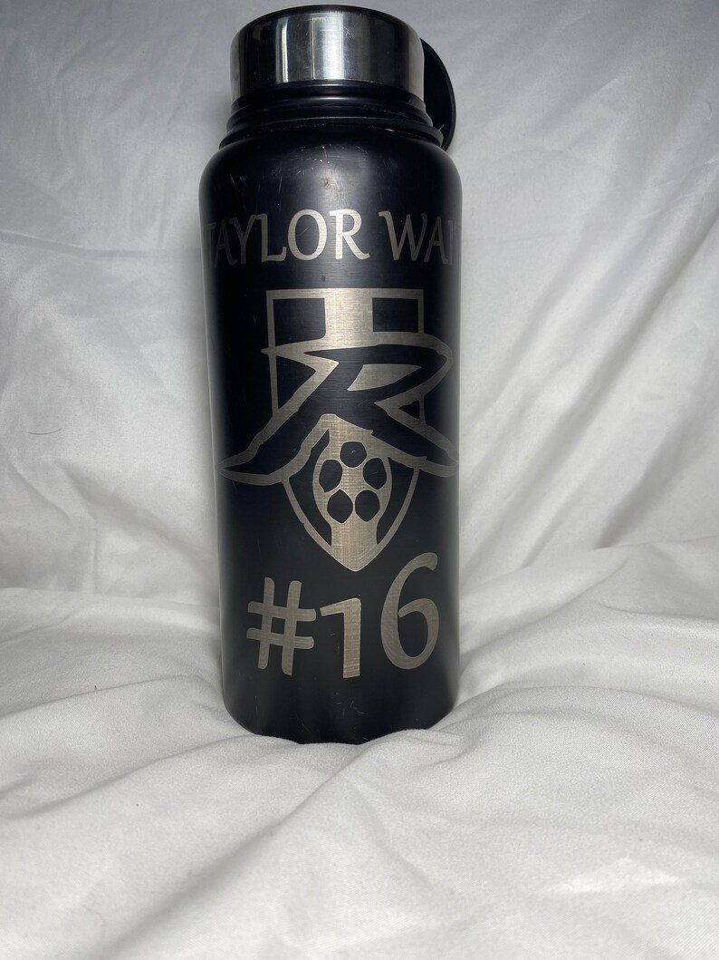 Custom Laser Engraved Water Bottle Etsy