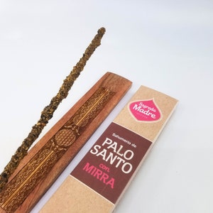 Palo Santo and Myrrh Sagrada Madre Incense, Natural Stick Incense, Premium Quality, 8 Hand Rolled Sticks, Purification, Protection