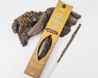Palo Santo de Herbio incense, all natural, quality, hand rolled, controlled by ECOCERT, environmentally friendly, 25g