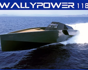 WALLYPOWER 118 RC Model Boat Plans Pattern CNC RouterLaser ScrollSaw