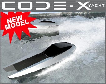 NEW CodeX JetEngine RC Model Boat Plans Pattern CNC RouterLaser ScrollSaw