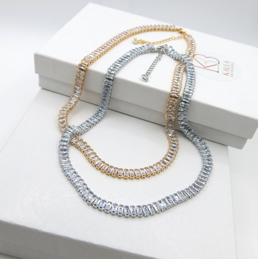 Zirconia Diamonds Tennis Necklace