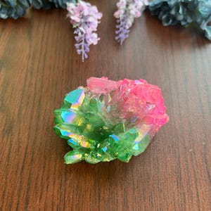 Aura quartz cluster