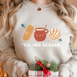 Mexican Christmas sweatshirt, Concha sweatshirt, Tamale shirt, Spanish Christmas, Feliz Navidad, Latino Christmas Shirt, Hispanic Christmas