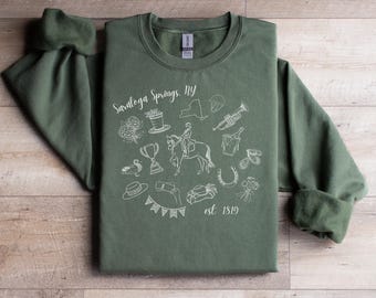 Saratoga Horse Racing Sweatshirt: Saratoga Springs, Upstate New York