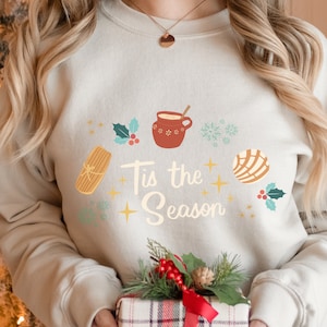 Mexican Christmas sweatshirt, Concha sweatshirt, Tamale shirt, Pan Dulce Christmas, Feliz Navidad, Latino Christmas, Hispanic Christmas