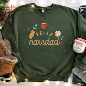 Mexican Christmas Pan Dulce Sweatshirt: Feliz Navidad Holiday Shirt