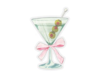 Coquette Martini Sticker: Flirty Cocktail Laptop Decal