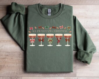 Espresso Martini Christmas Sweatshirt: Tini Time Holiday Top