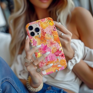 Pink Sunset Collage Phone Case: Protective Dual Layer