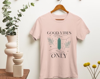 Boho 'Good Vibes Only' T-shirt: Spiritual Graphic Tee