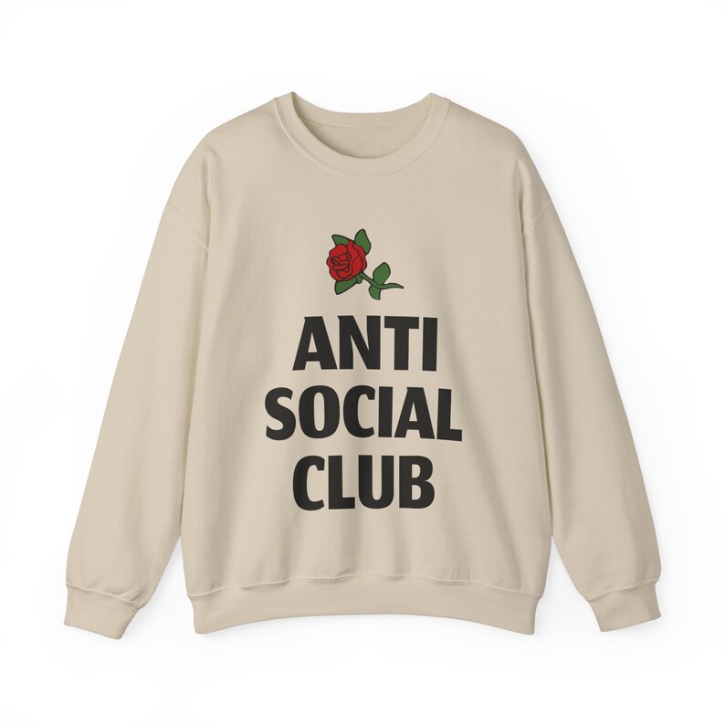 Anti Social Club Sweatshirt: Gildan Unisex Crewneck image 2
