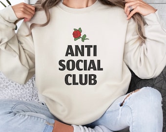 Anti Social Club Sweatshirt: Gildan Unisex Crewneck