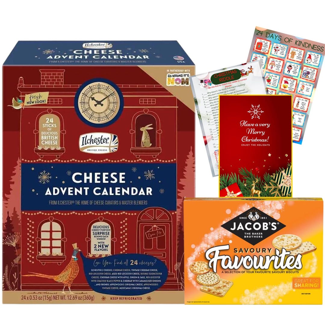 Ilchester Cheese Advent Calendar 2024 and Jacobs Biscuits Selection 24