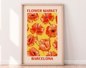 Flower Market Barcelona Wall Art | Flower Market Print | Carnations Wall Art | Flowers Wall Art | Floral Wall Art | Printable Wall Art