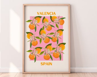 Valencia Spain Oranges Art Print: Colorful Fruit (Digital Download)