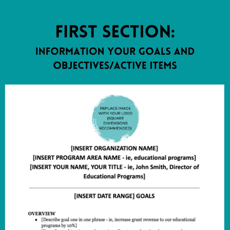 Program Organization Document Program Plan and Timeline Template, Editable Strategic Plan for Non ...