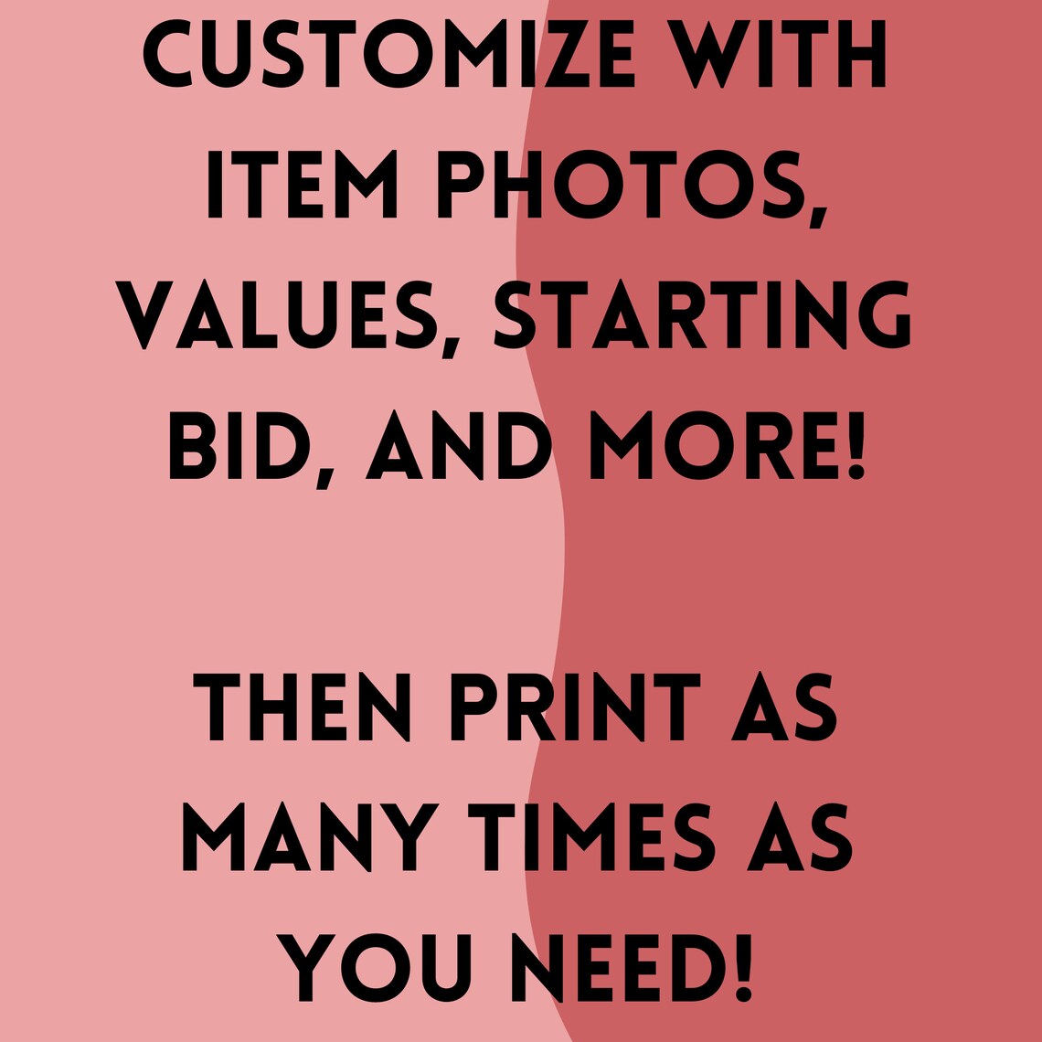 Silent Auction Bid Sheet Silent Auction Item Sheet Editable - Etsy