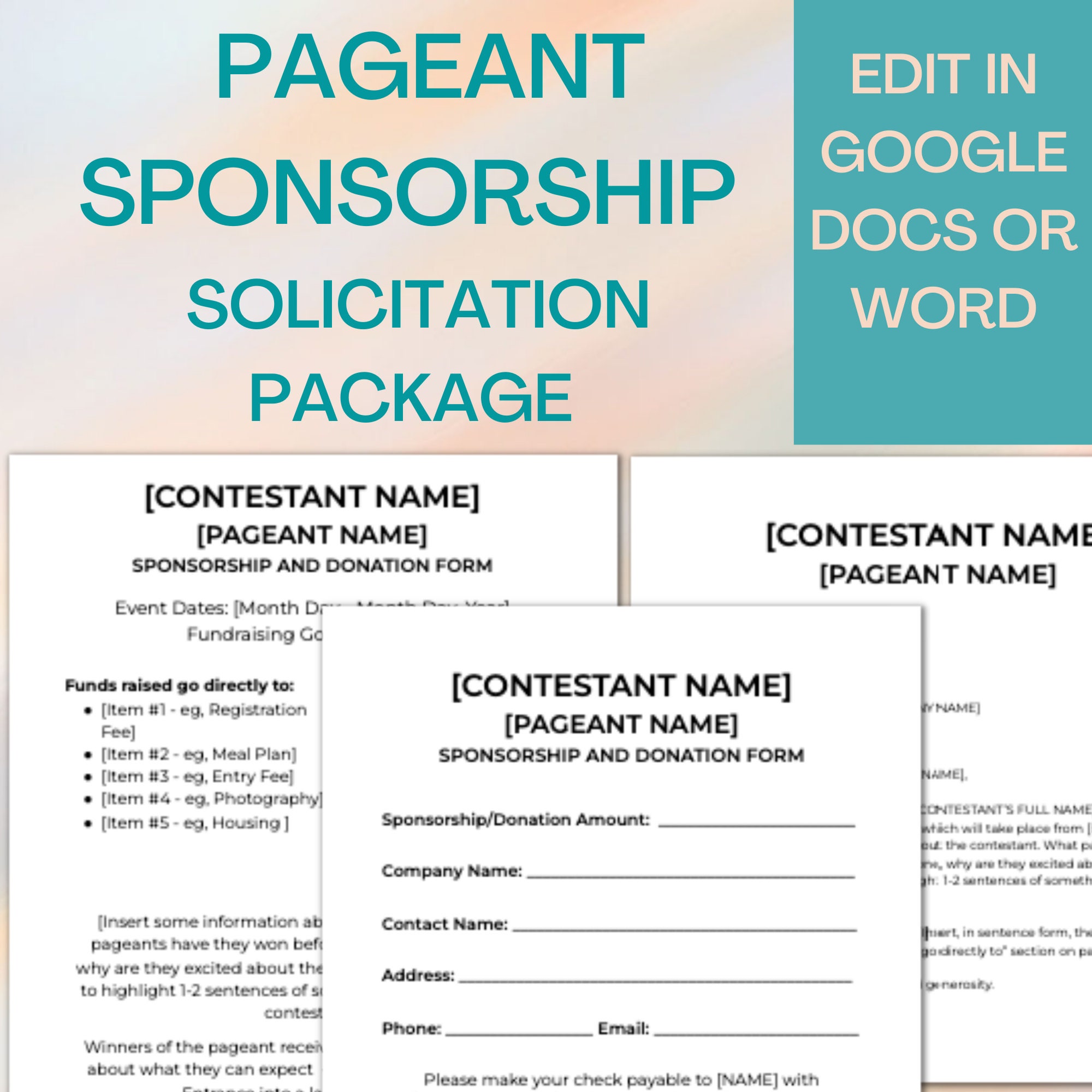 Sample Sponsorship Letter for Donation - Download in Word, Google