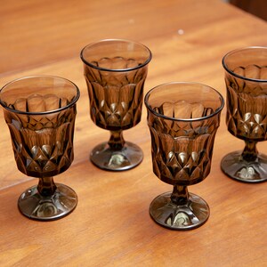 Vintage Noritake Iced Tea Glasses: Mid Century Modern Smoke Gray (Set of 4)