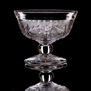 Vintage Anchor Hocking Sandwich Clear Champagne/Tall Sherbet Glasses (Set of 2)