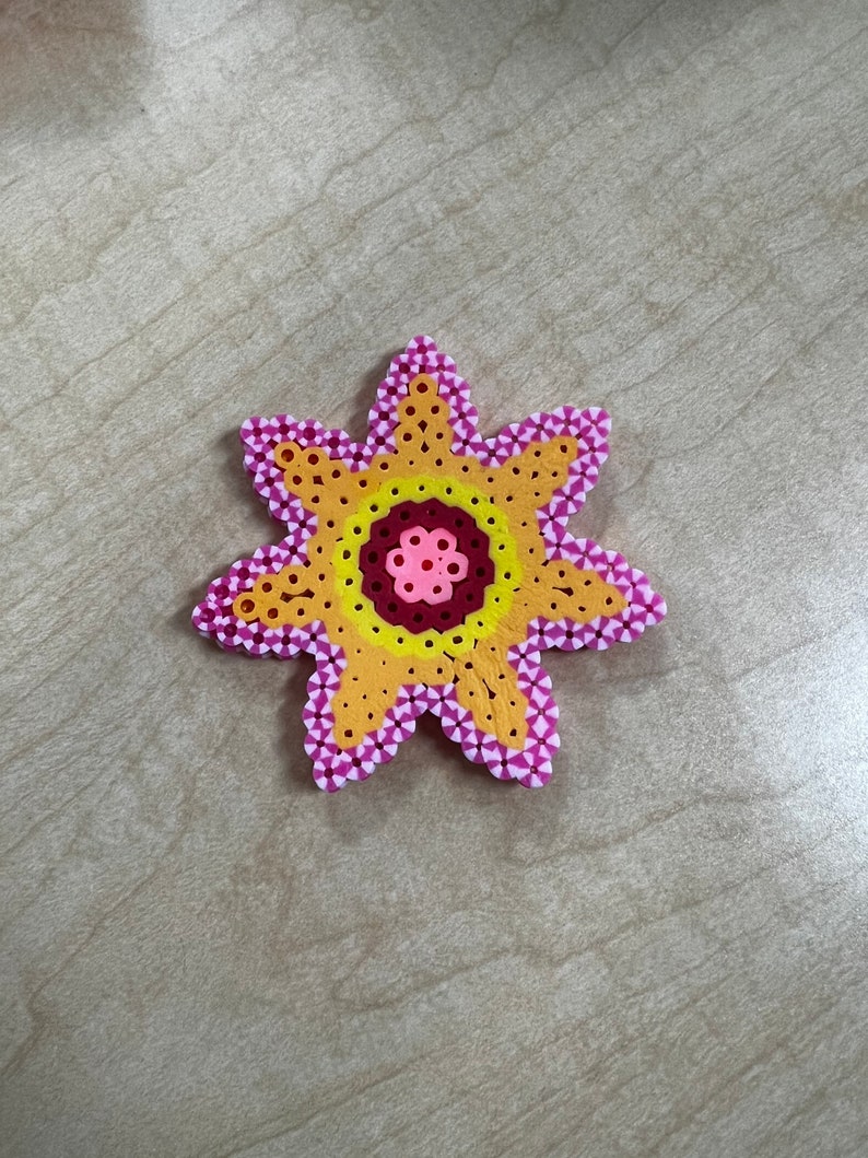 Perler Bead Flower Etsy